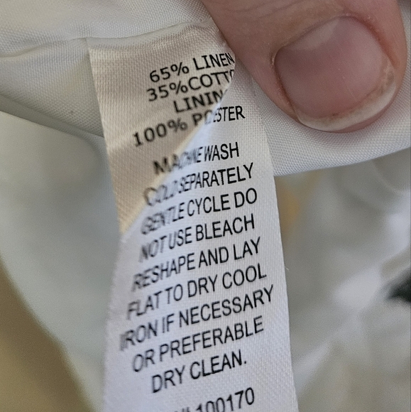 Alice Collection Women's Size 8 Linen/Cotton Shorts Whote Side Buttons - Picture 4 of 4